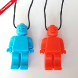 Chewelry Sensory Chew Necklace Chews Textured Chew Toys for Autism Therapeutic, Chewy Chewable Robot Man Style
