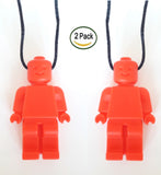 Chewelry Sensory Chew Necklace Chews Textured Chew Toys for Autism Therapeutic, Chewy Chewable Robot Man Style