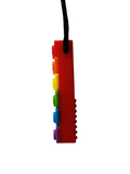 Chewelry Sensory Chew Necklace Brick / Block Style Rainbow