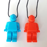 Chewelry Sensory Chew Necklace Chews Textured Chew Toys for Autism Therapeutic, Chewy Chewable Robot Man Style