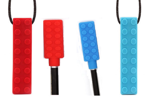 Sensory Chew Necklace and Pencil Topper Set
