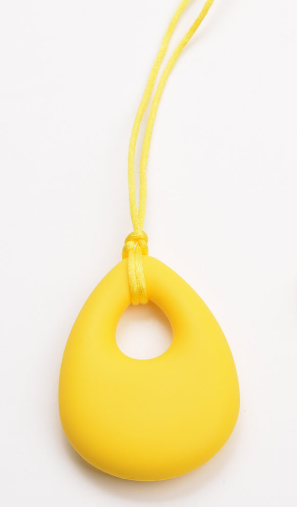 Sensory Chew Necklace Chewelry Autism ADHD ASD Biting Child Baby Teething Chewy Toy Children Yellow