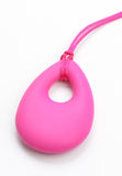 Sensory Chew Necklace Chewelry Autism ADHD ASD Biting Child Baby Teething Chewy Toy Children Deep Pink